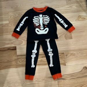 Little Hand Cotton Pants and Top Skeleton Set